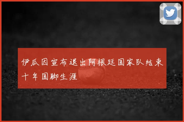伊瓜因宣布退出阿根廷国家队结束十年国脚生涯